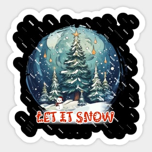 MERRY CHRISTMAS, LET IT SNOW Sticker